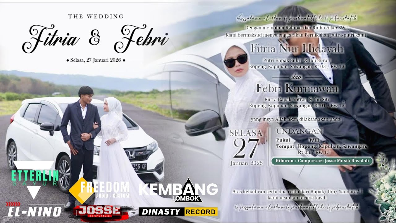 LIVE JOSSE MUSIC // THE WEDDING FITRIA & FEBRI // LIVE IN KOPENG,KAPUAN,SAWANGAN