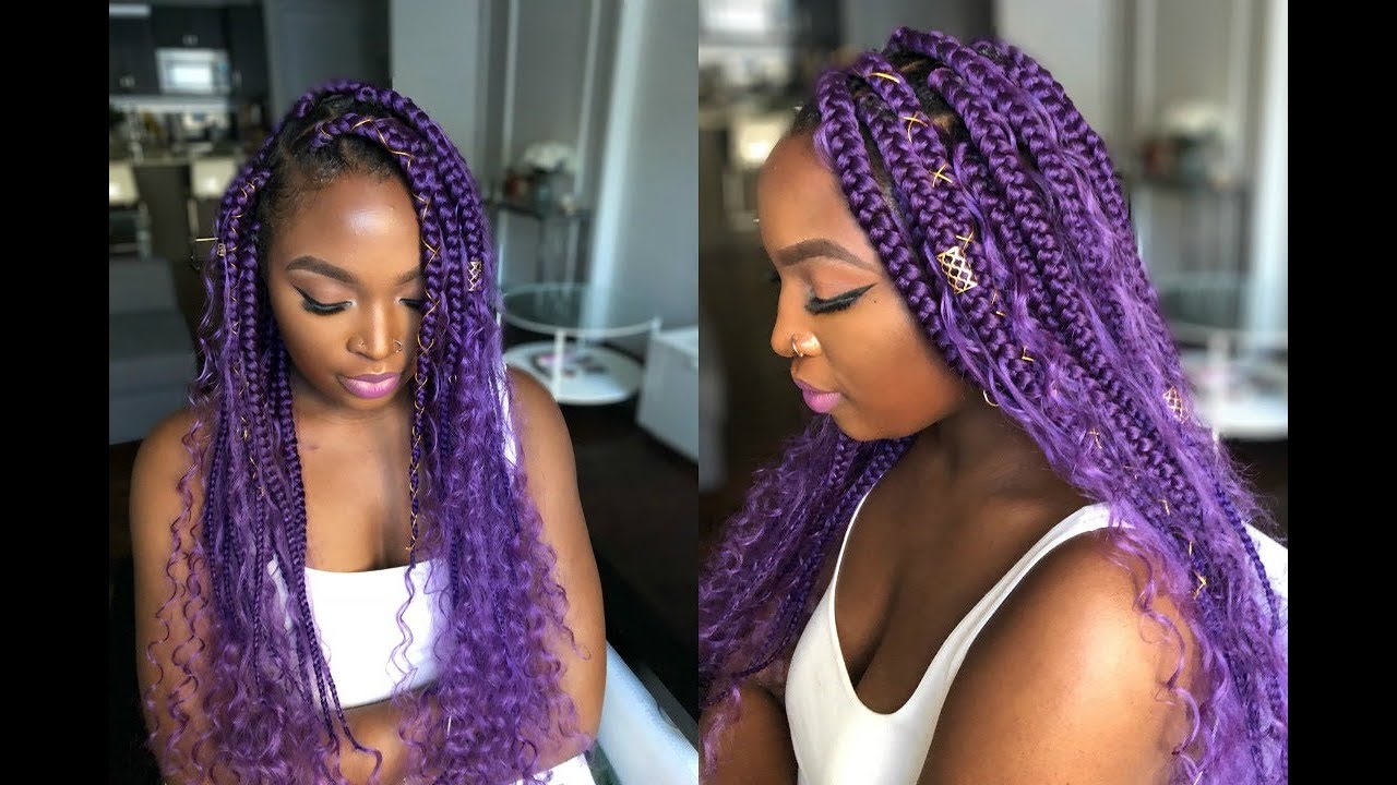 How To - Goddess Box Braids // Purple