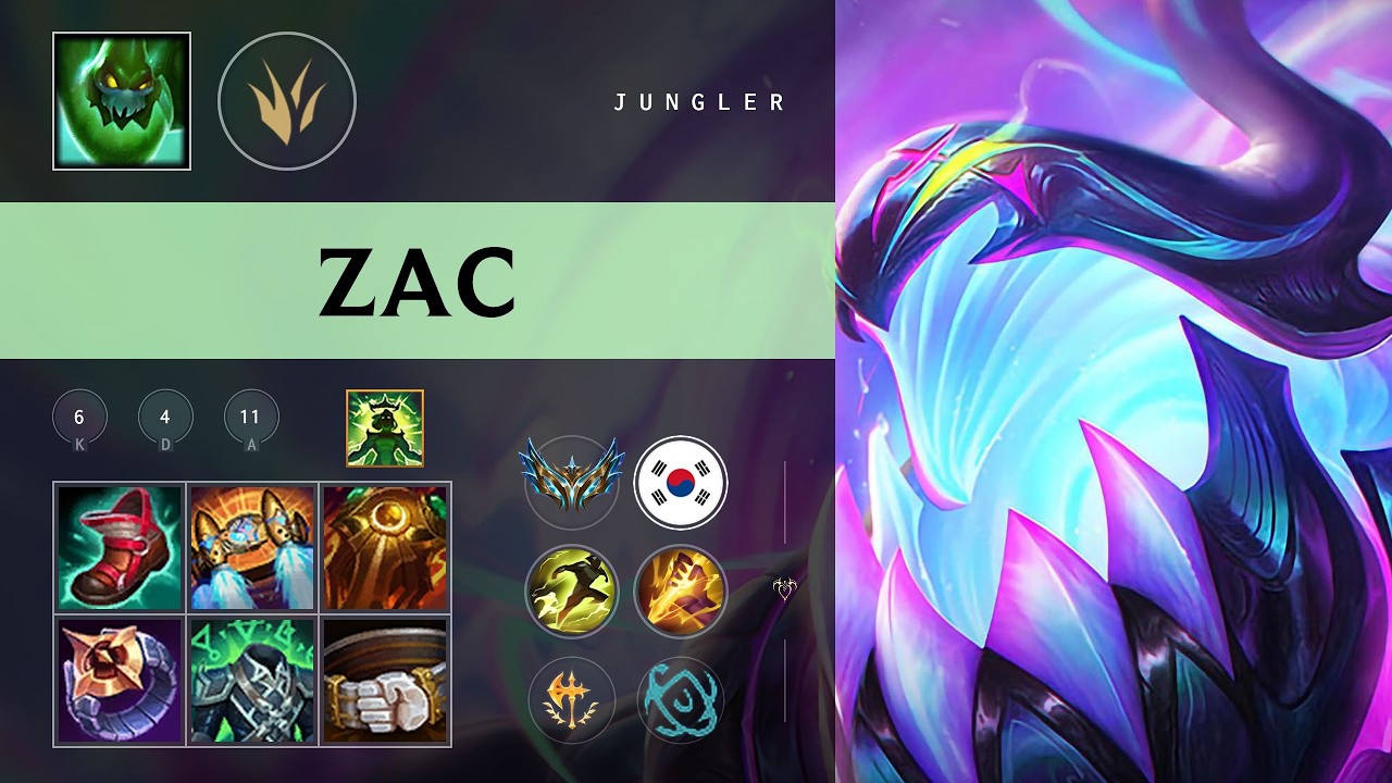 Zac Jungle vs Naafiri - KR Challenger Patch 26.09
