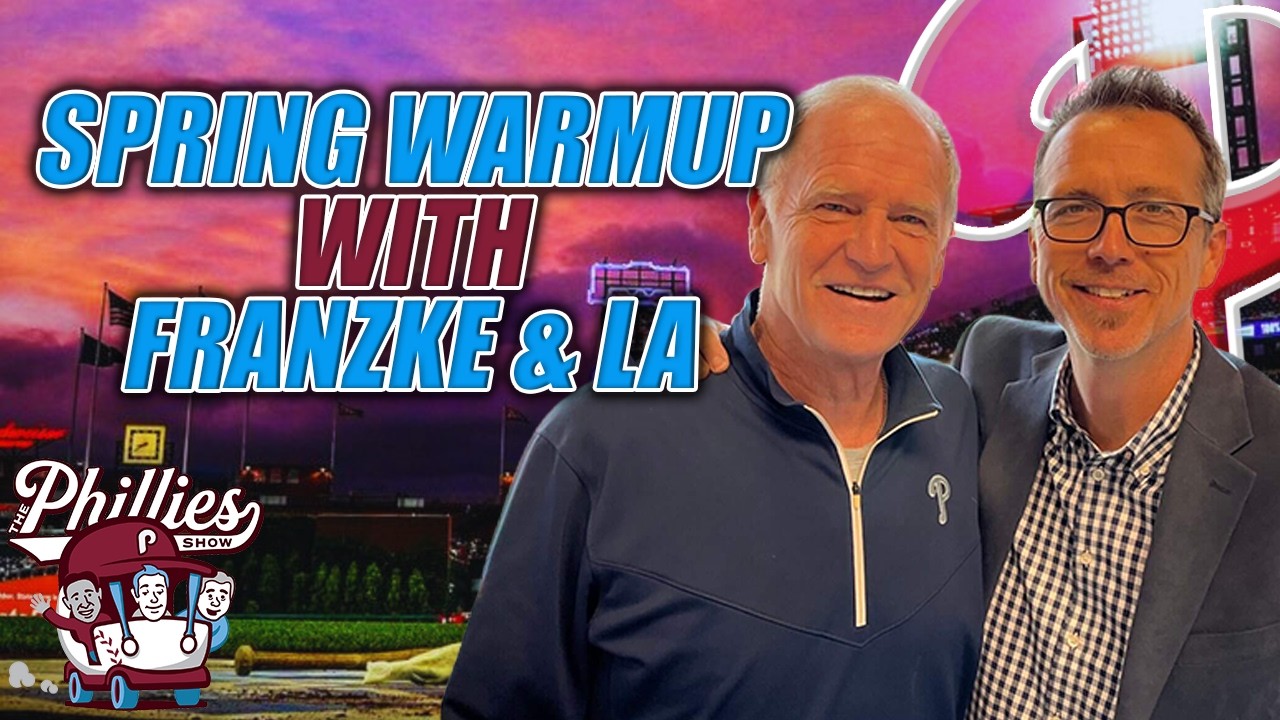 Spring Training warm up with Phillies broadcasters Scott Franzke and Larry Andersen
