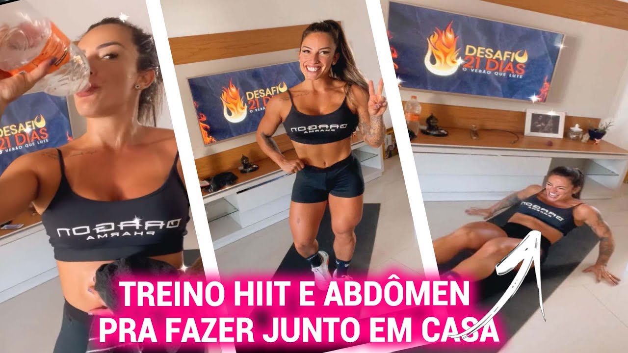 TREINO HIIT E ABDÔMEN PRA FAZER JUNTO EM CASA E QUEIMAR 400 calorias