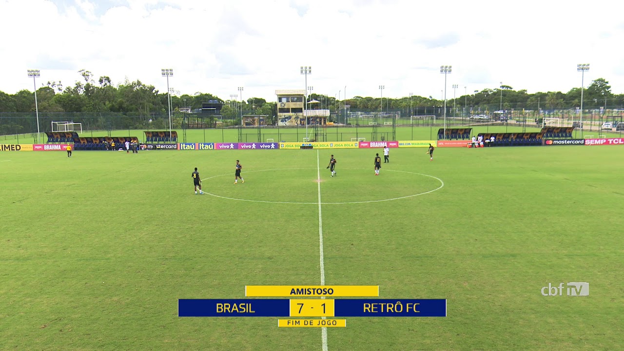Jogo da SELEÇÃO Sub-18 AO VIVO: Brasil 7 x 1 Retrô F.C. Sub-20