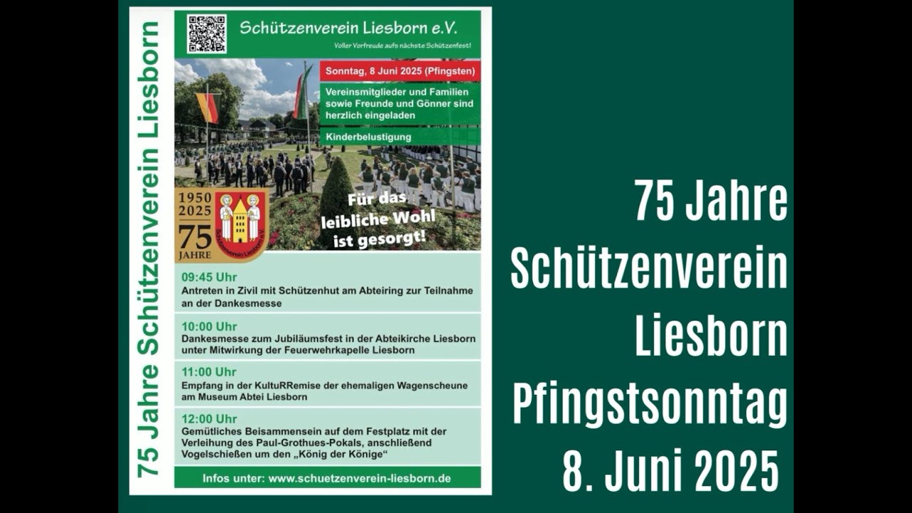 75 Jahre Schützenverein Liesborn am 8. Juni 2025