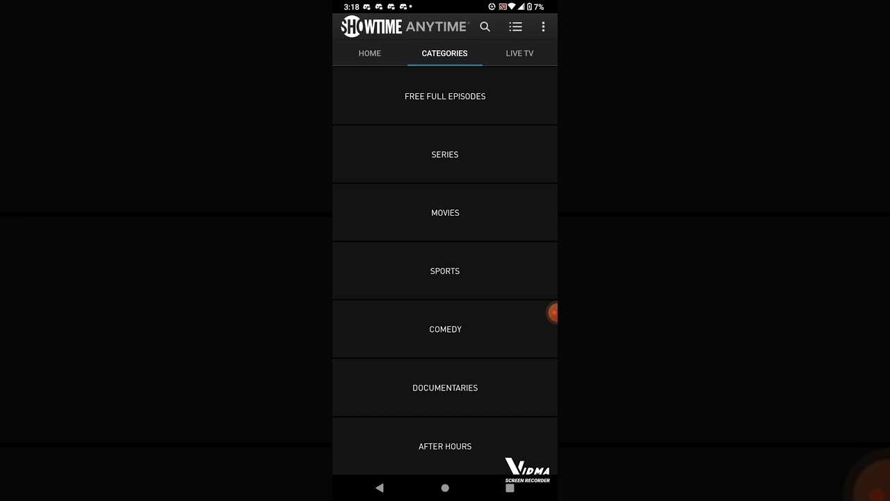 The Showtime Anytime App Shut Down Message On Phone/Tablet