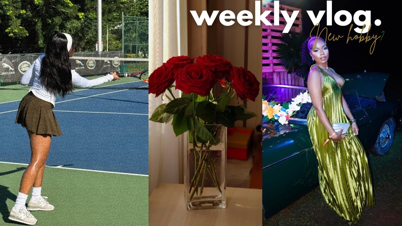 Chad teaches me tennis + grocery haul + gaining 15lbs + cooking etc ft. dossier