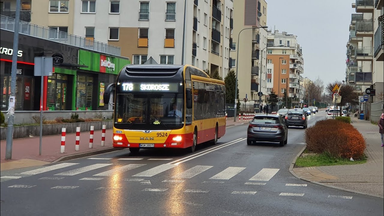 [178] Mobilis - Przejazd MANem Lion's City Hybrid #9524 na linii 178➡️ Rondo Daszyńskiego