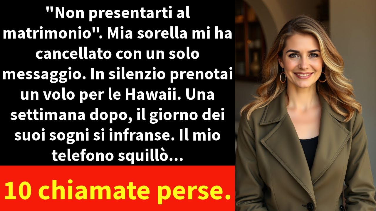 "Non presentarti al matrimonio". Mia sorella mi ha cancellato con un solo messaggio.