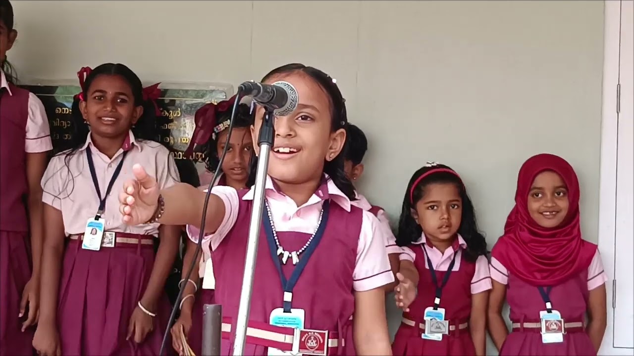 മാതൃഭാഷാ ദിനത്തോടനുബന്ധിച്ച് നടത്തിയ പഞ്ചഭാഷ അസംബ്ലി.