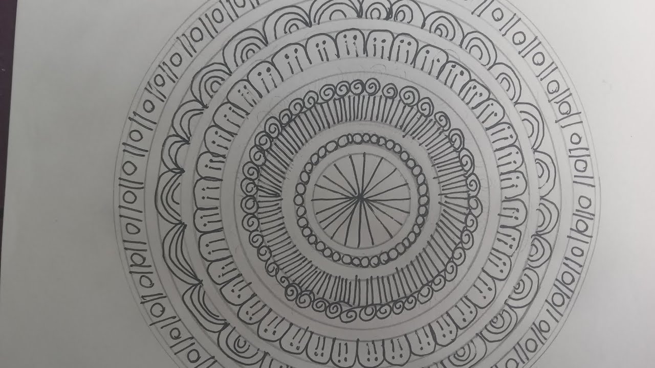 Mandala art for beginners/easy and beautiful design/relaxing mandala art 