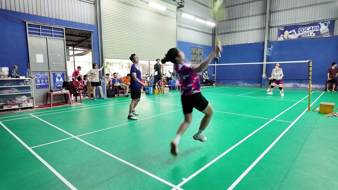 Giải TN Badminton 1/2026 Đôi nam nữ : Long - Luyến vs Nga - Serty