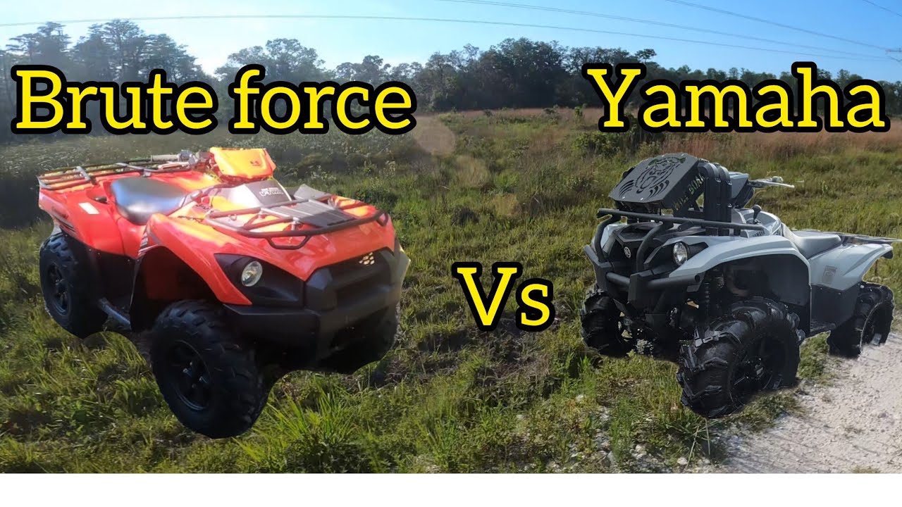 Yamaha kodiak 700 vs brute force 750 race!! (Who won?)