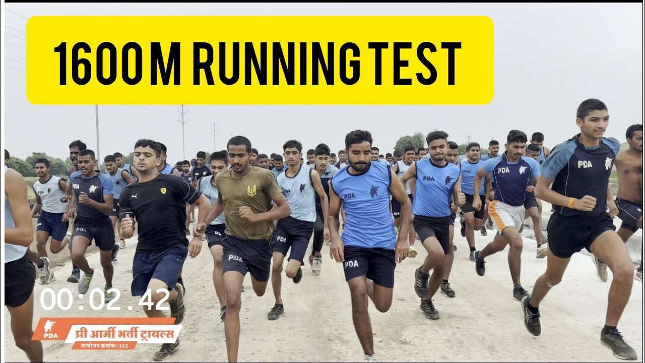 Indian army agniveer running test। 1600 M running test 🔥 🪖