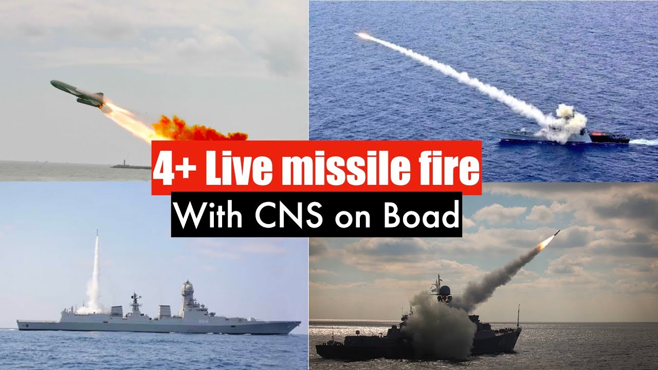 Navy's Missile firing with Chief of Naval Staff on board.