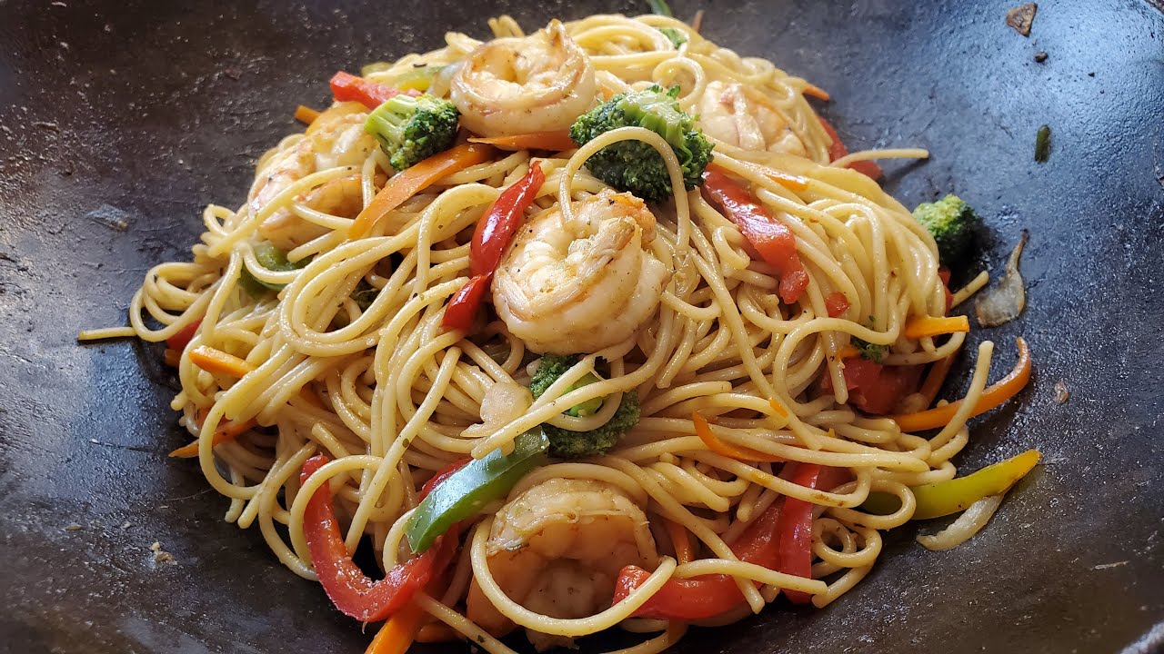 Homemade Shrimp Lo Mein | African Style