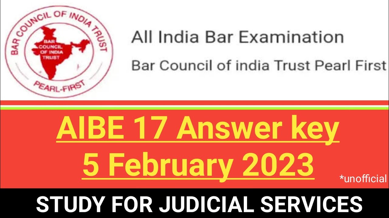 AIBE 17 Answer key | 5 February 2023 | SET B | #aibe17 #aibe2023