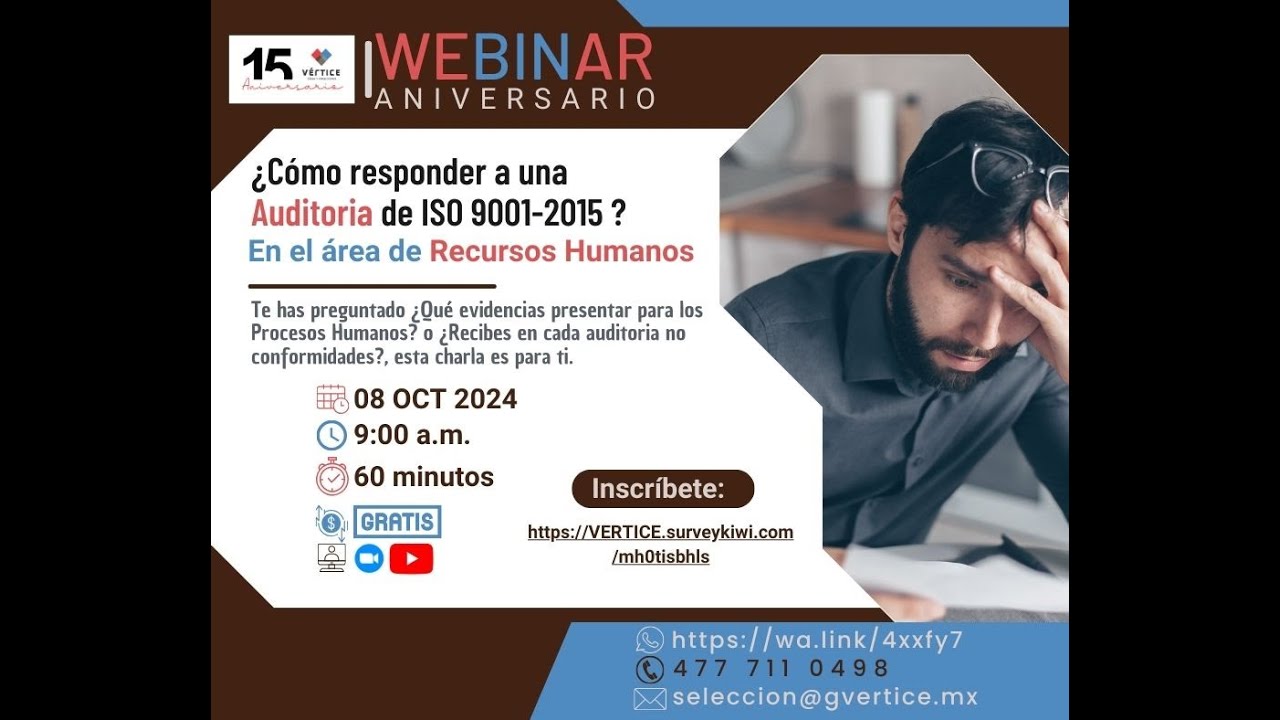 &iquest;C&oacute;mo responder a una Auditor&iacute;a de ISO 9001-2015? En el &aacute;rea de Recursos Humanos.