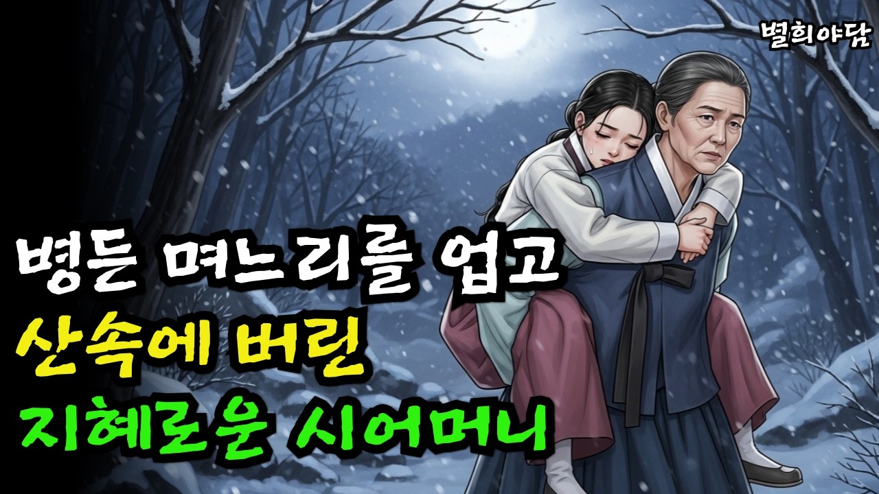 병든 며느리를 업고 산속에 버린 지혜로운 시어머니ㅣ야담 ㅣ민담 ㅣ설화ㅣ 옛날이야기ㅣ 전설