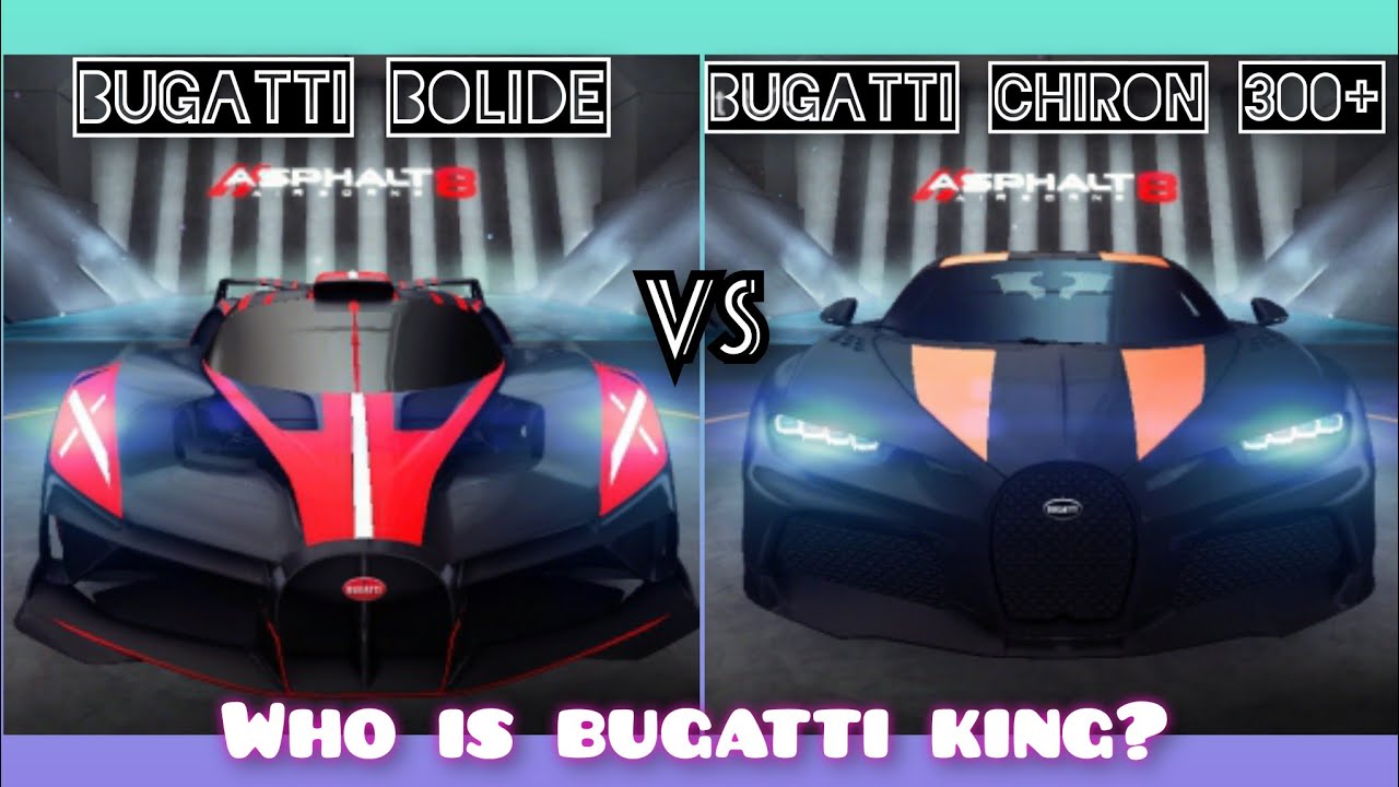 Asphalt 8 | Bugatti bolide vs Bugatti chiron SS 300+✅. Full comparison