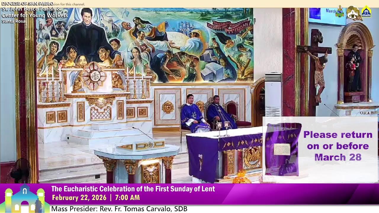 February 22 2026 7:00AM Holy Eucharistic Celebration on the 1st Sunday of Lent