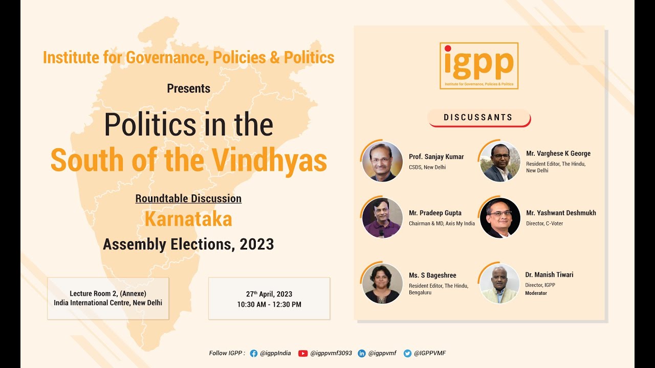 #Live | #Politics in the South of Vindhyas: #Karnataka Assembly Elections 2023 Roundtable Discussion