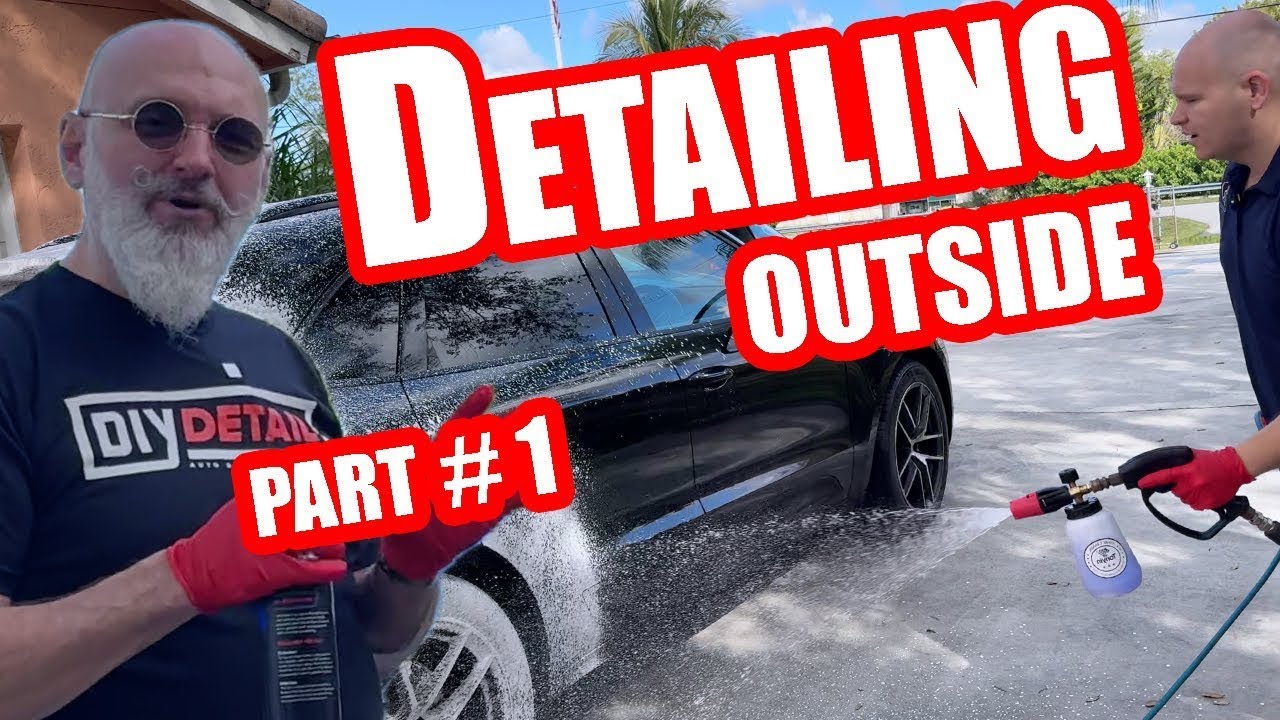 How to detail OUTSIDE! Wash and Decontaminate this black Porsche