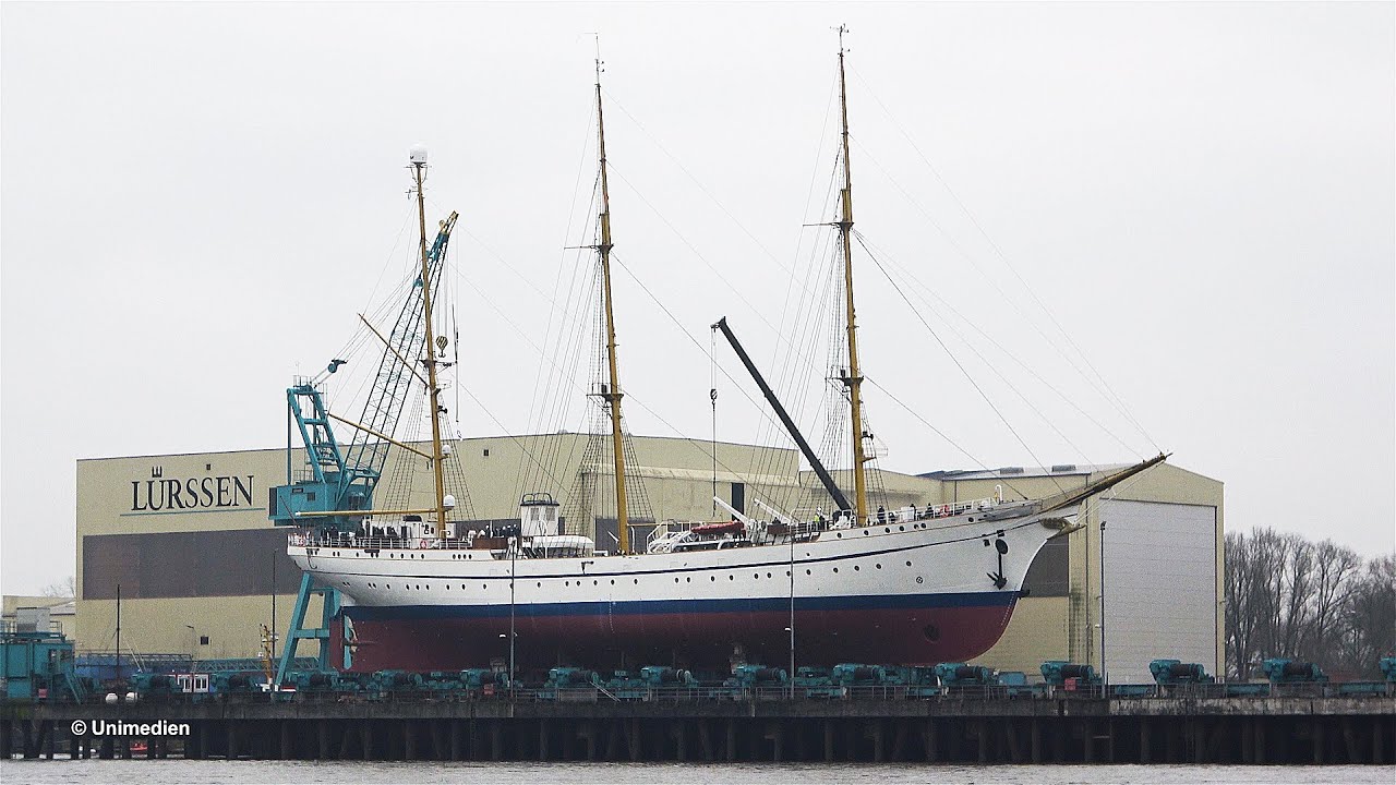 GORCH FOCK | spectacular ship launch after five years and 135,000,000 EURO Refit | 4K-Quality-Video