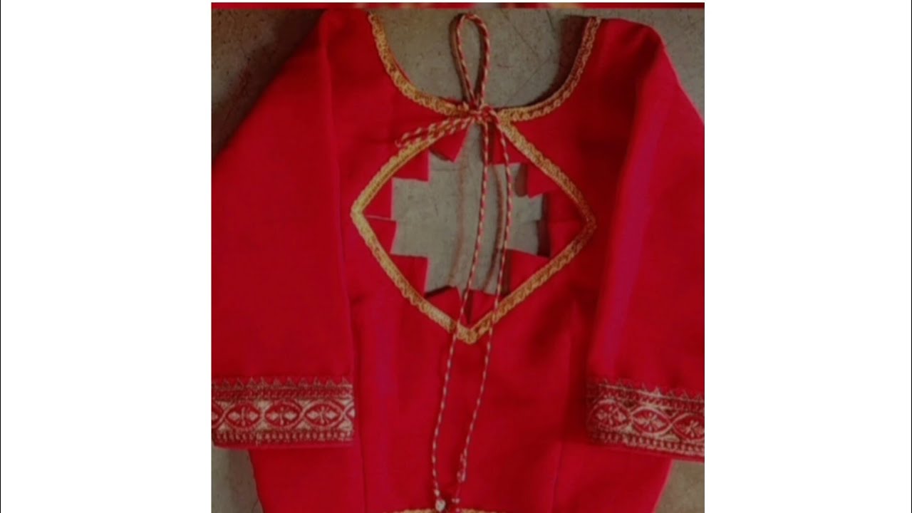 Blouse back design. 