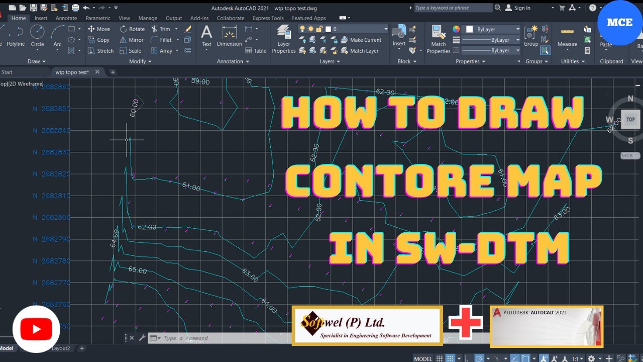 🌏💥How To Draw Contour Map In SW DTM🎯How To Draw Contour In SW DTM🎯SW DTM Contour🔥