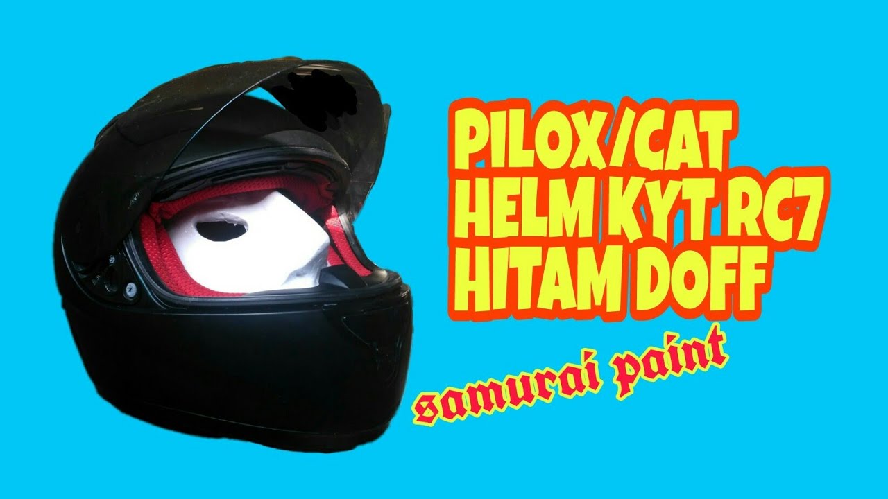 CAT HELM KYT RC7 HITAM DOFF ( tutorial sesat ) 😁