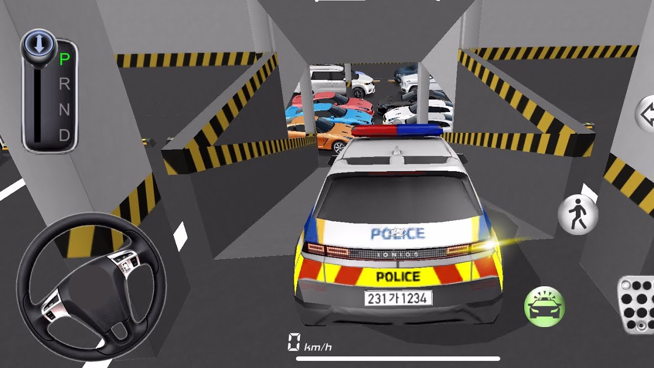 Police Car vs Narrow Parking Building – What Happens Next? In 3D driving class #gaming