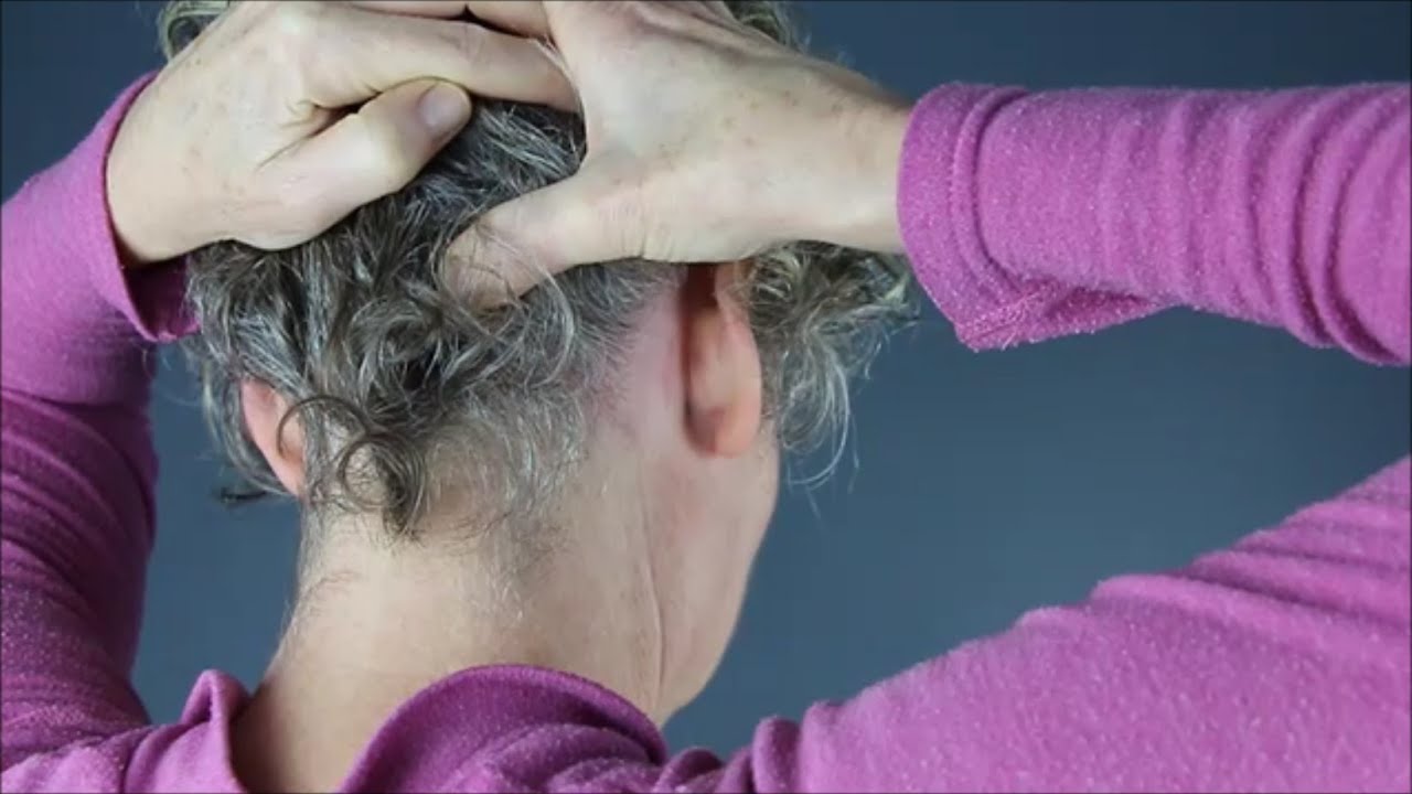 Headache Stretch - How to hook the mastoid to release painful muscle knots