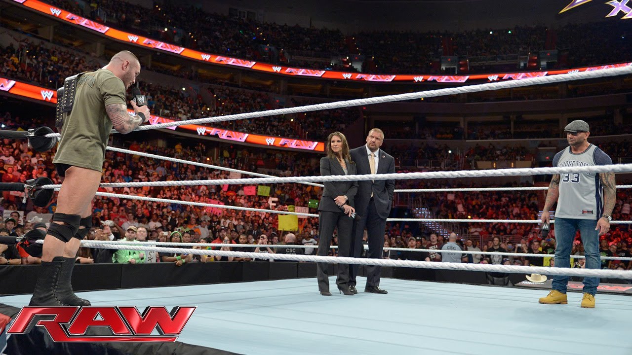 Трипл Эйч, Рэнди Ортон и Батиста готовятся к WrestleMania 30: Raw, 31 марта 2014 г.