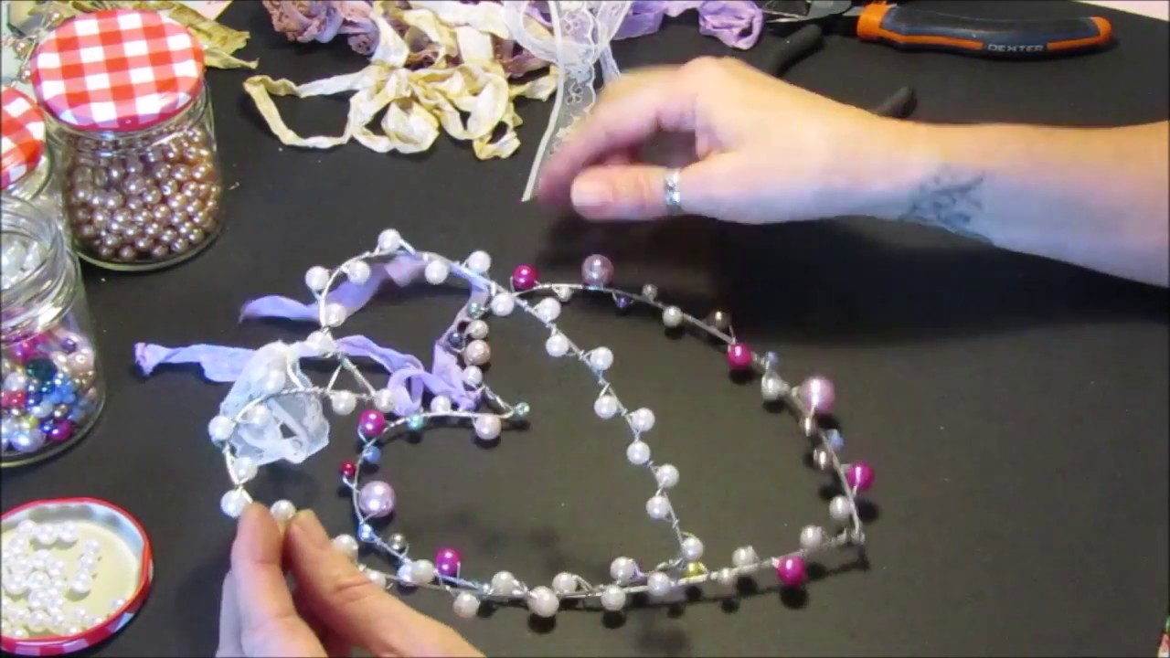 Shabby Chic Wire and Pearl Heart