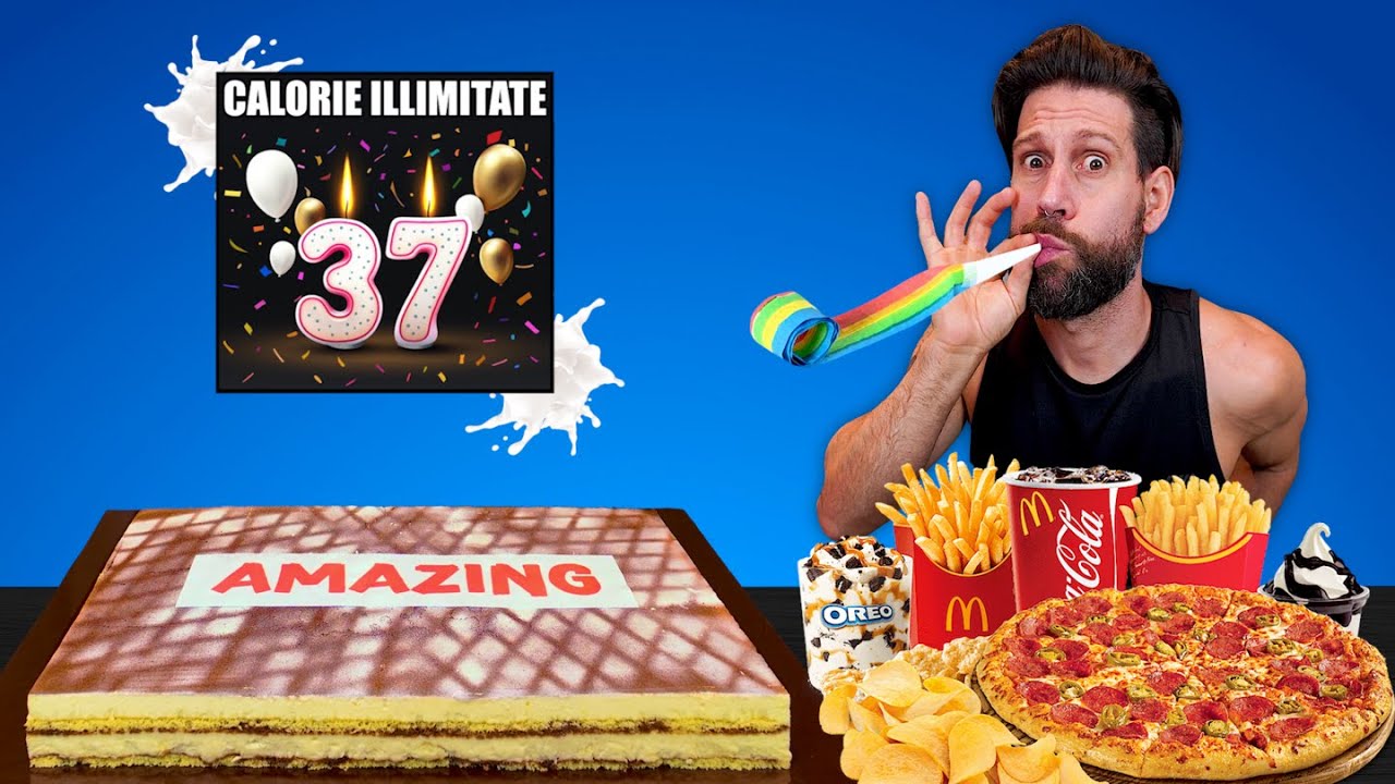 MANGIO PI&Ugrave; CALORIE POSSIBILI per il mio COMPLEANNO - (10+ KG di Cibo) CHEAT DAY