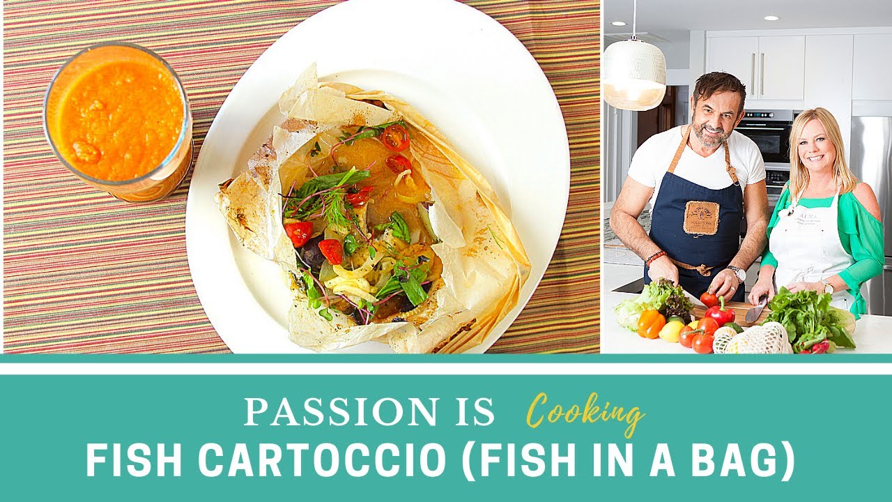Fish Cartoccio (Fish In A Bag) with Amore Your Tomato Juice