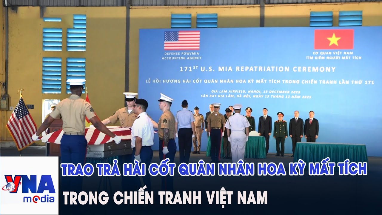 Trao trả hài cốt quân nhân Hoa Kỳ mất tích trong chiến tranh Việt Nam - VNAMedia
