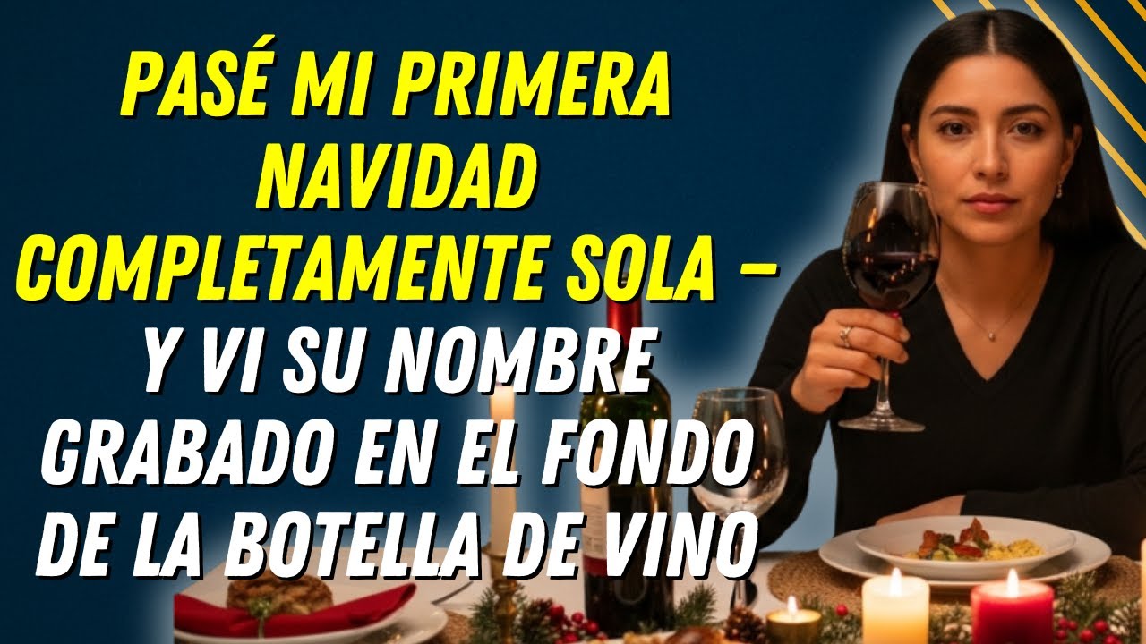 Pasé mi primera Navidad completamente sola —y vi su nombre grabado en el fondo de la botella de vino
