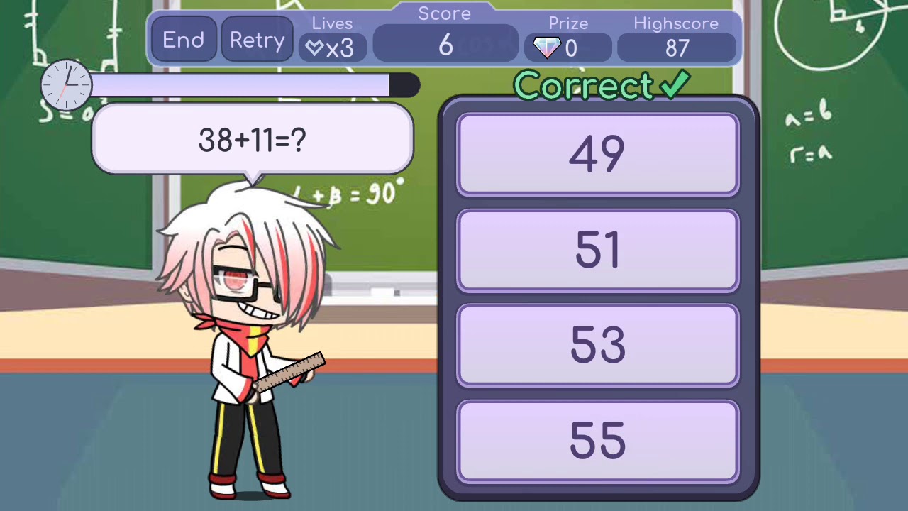 Gacha Life 1chi math game