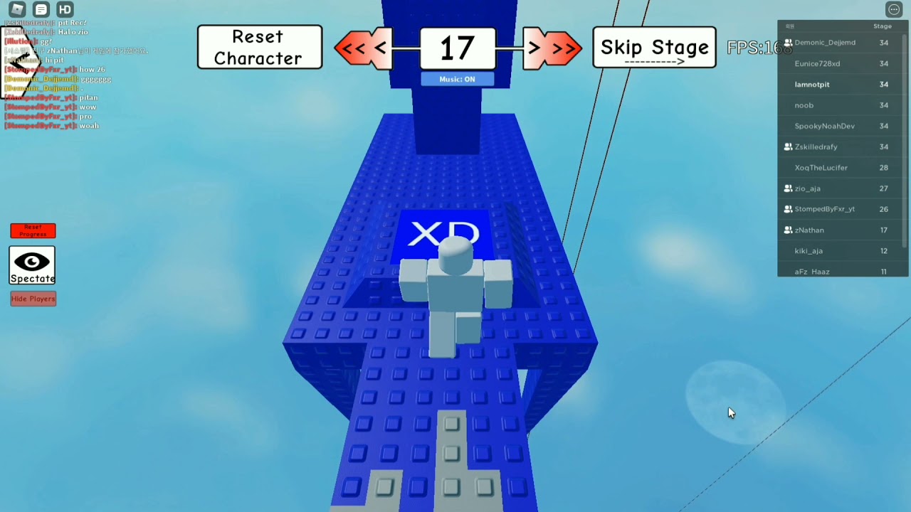 Error's Glitch Per Difficulty Chart Obby | All stages (0~34)