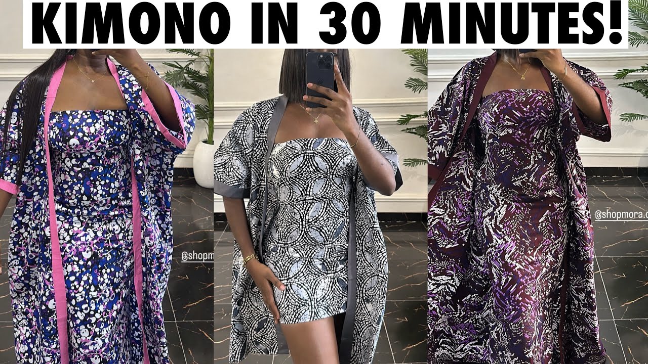 Easy Ankara Kimono You Can Sew and Sell From Home! a Kimono Jacket Without a Pattern