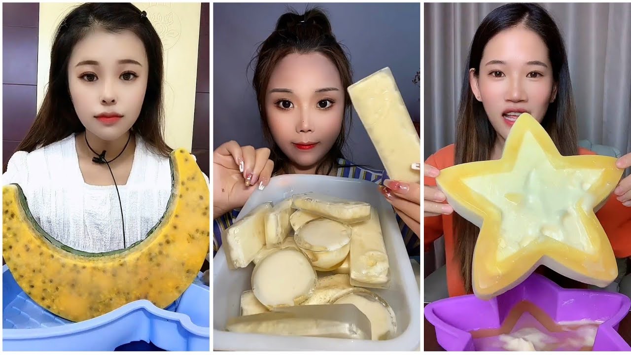 ASMR foam ice eating