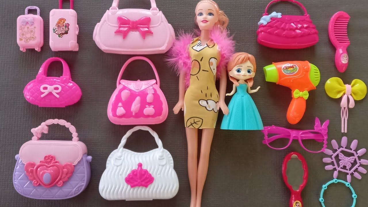 7 minutes Satisfying with unboxing Hello kitty amazing barbie doll Bags| Asmr | Miniature toys
