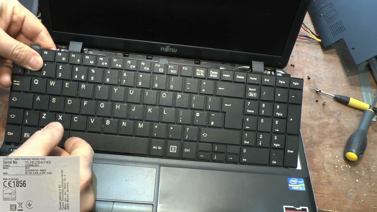 Замена клавиатуры Fujitsu A512