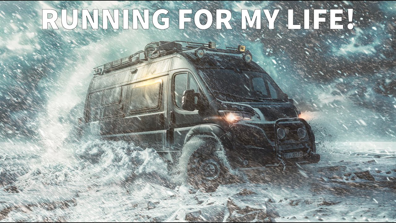 Surviving Severe Triple Hurricane, Extreme Winter Van Life Storm Camping Blizzard & Snow #2 #vanlife
