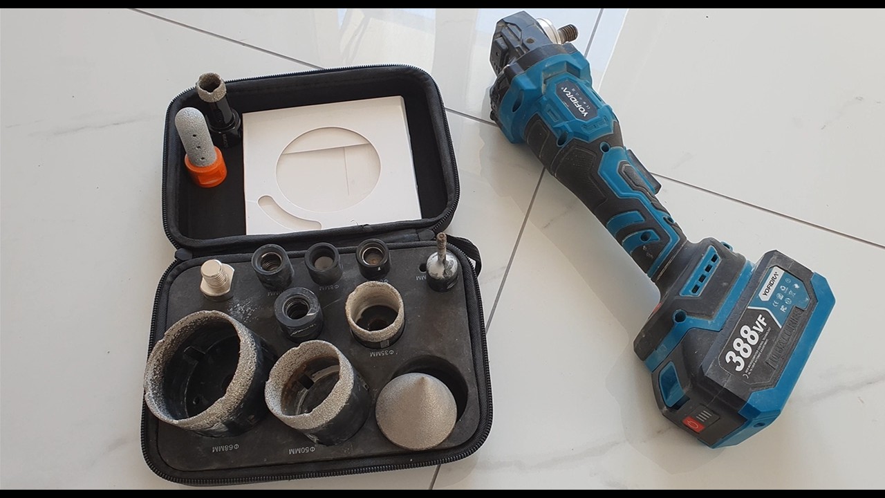 Otwornica diamentowa do gresu - zestaw z Aliexpress – test w praktyce