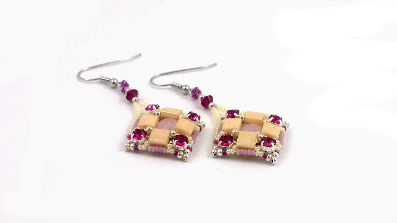 Beading4perfectionists: мастер-класс по бисероплетению серег Glamour Deco