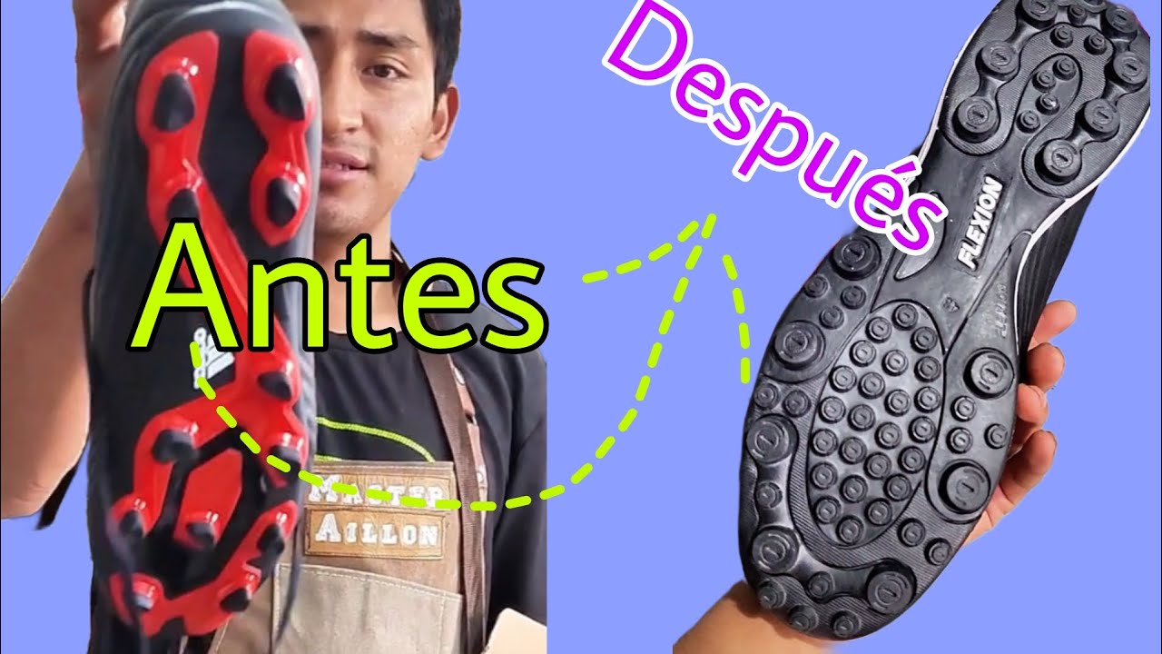 Así transformo #botines  de fútbol ⚽️ 🏈 A botas de microfútbol