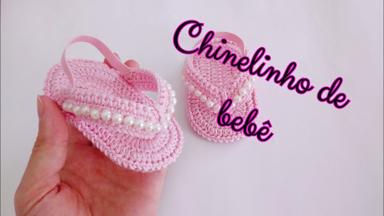 Chinelinho de Crochê