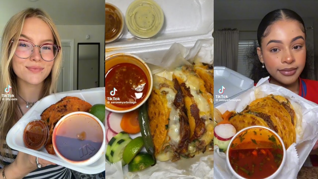 ASMR MUKBANG✨ Birria tacos TIKTOK COMPILATION #63