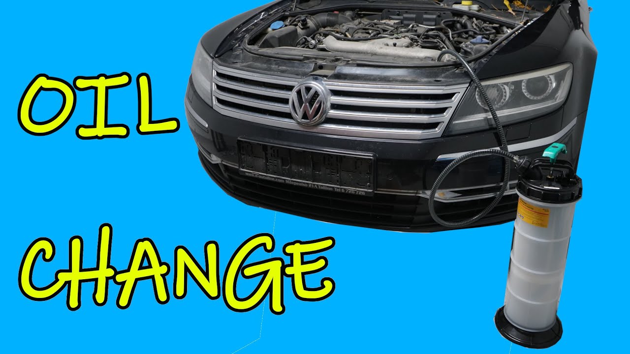 Volkswagen Phaeton 3.0 tdi v6 engine oil change with Sealey oil extractor